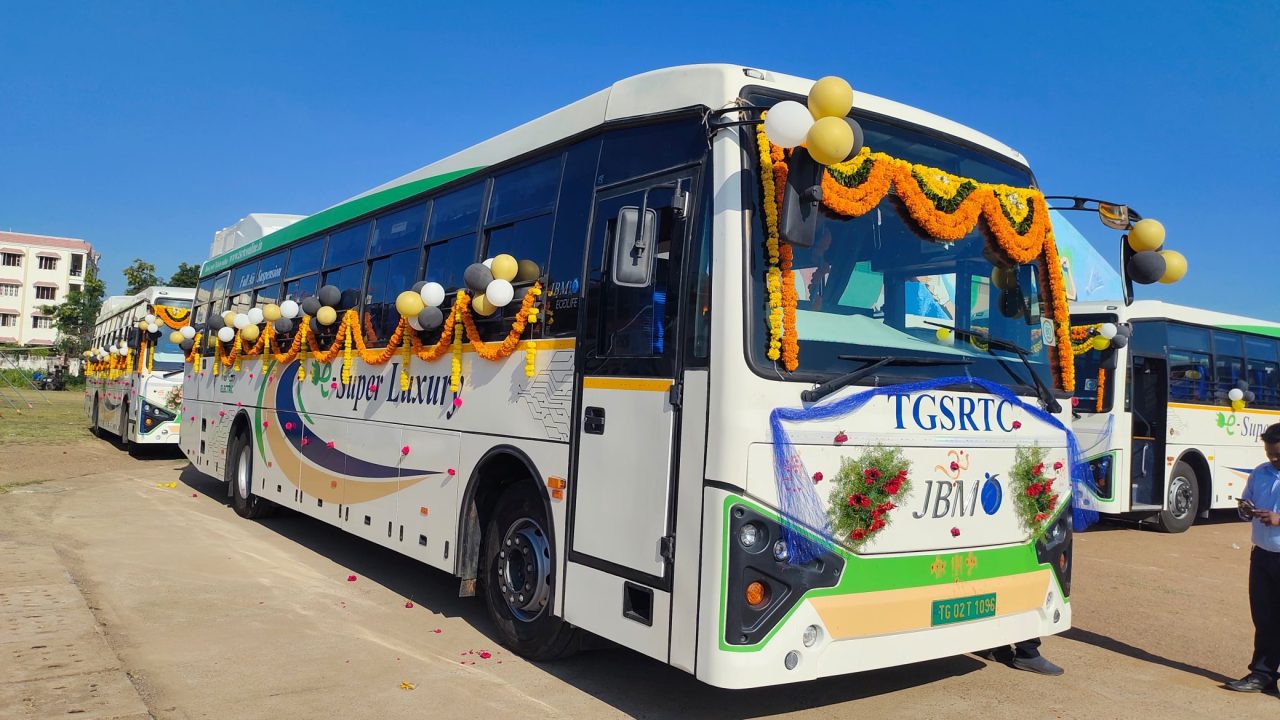 India Tgsrtc Launches Jbm Electric Coaches On Karimnagar