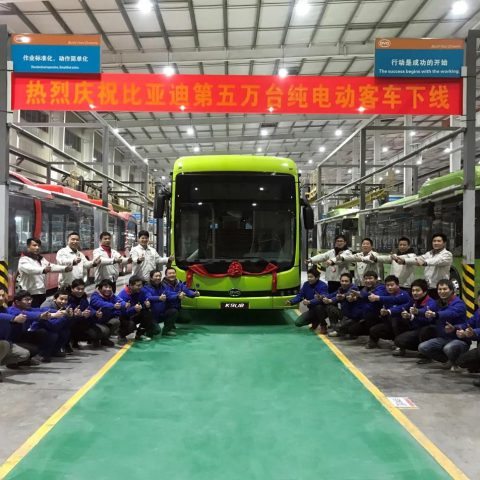 50,000 electric buses out of BYD factories in nine years