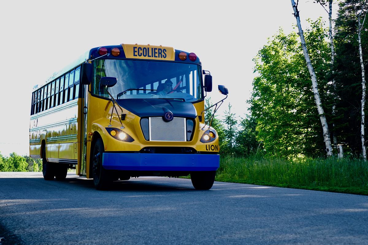 Keolis Canada electric school buses from Lion Electric Sustainable Bus