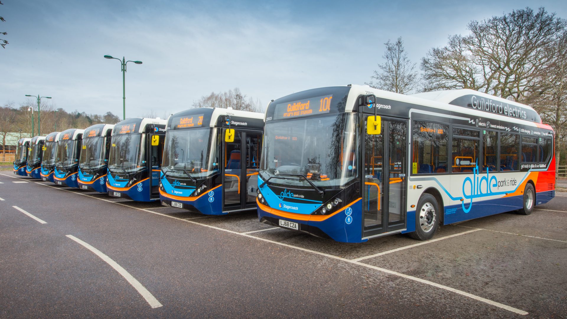 Stagecoach received the first BYD ADL electric buses (for Guildford