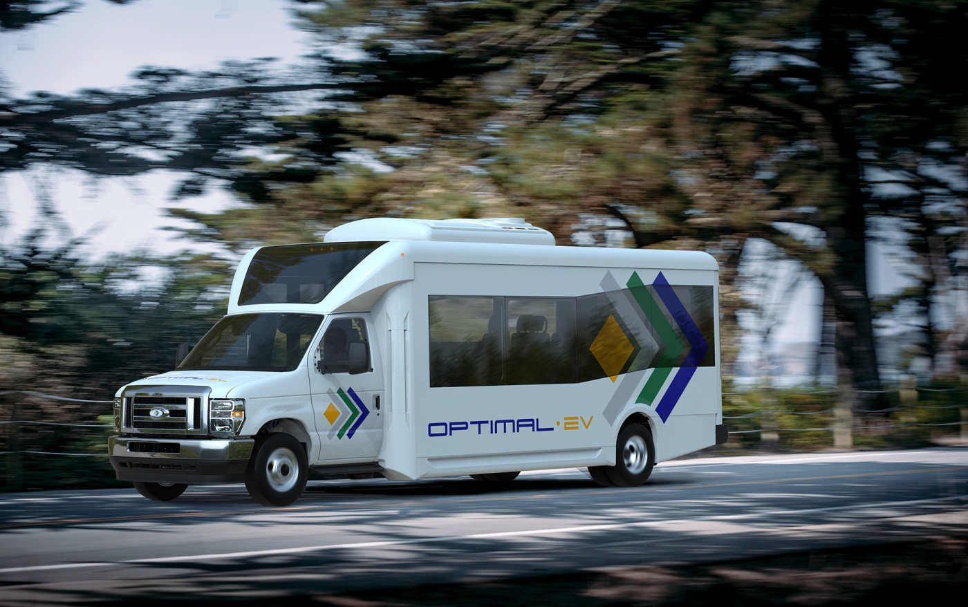 Optimal EV launches an electric shuttle bus (with Proterra)
