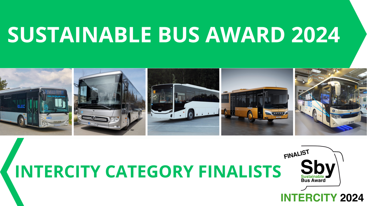 The Sustainable Bus Awards 2024 will be presented at Busworld. The list