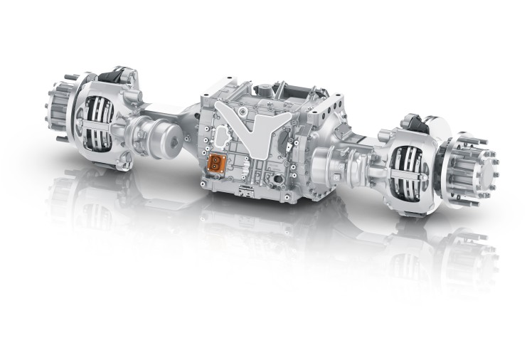 ZF unveils next generation e-axle AxTrax 2. Also available in 2-drives  variant