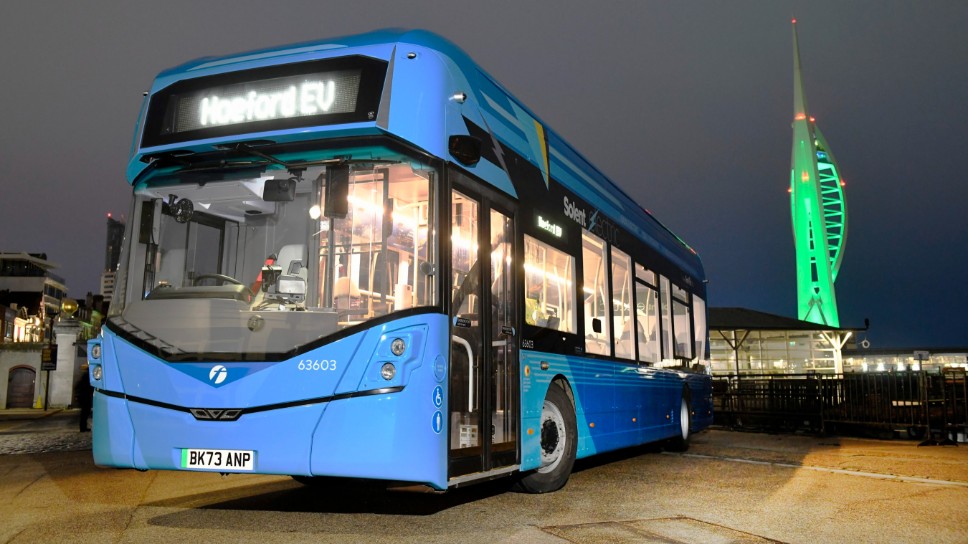 First electric buses for First Bus South entered service in Portsmouth ...